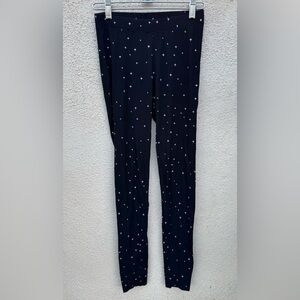 Skims Black Star Ribbed Cropped Pajama Jogger Pants Size Small